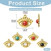 5Pcs 5 Styles Natural Turquoise & Howlite STAS-YW0002-52-2
