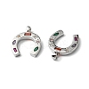 Rack Plating Brass Micro Pave Cubic Zirconia Pendants KK-P235-11P-3