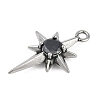 316 Surgical Stainless Steel Micro Pave Cubic Zirconia Pendants X-STAS-G349-01AS-01-2