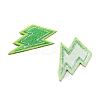 Lightning Bolt Polyester Computerized Embroidery Iron on Patches PATC-WH0001-78C-1