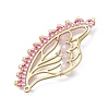 Faceted Round Natural Rose Quartz & Glass Seed Bead Pendants PALLOY-MZ00219-3