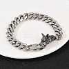 304 Stainless Steel Cuban Chain Bracelets for Men BJEW-I321-01ASP-3
