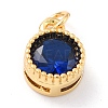 Real 18K Gold Plated Brass Inlaid Cubic Zirconia Charms ZIRC-L100-081G-3