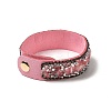 Faux Suede Snap Cord Bracelet LS-BJEW-F428-03-5