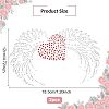 Heart with Wing Glitter Hotfix Rhinestone DIY-WH0301-41-2