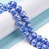 Electroplate Opaque Glass Beads Strands EGLA-H101-01D-4