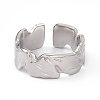 Ion Plating(IP) 304 Stainless Steel Cuff Ring for Women RJEW-C060-12P-2
