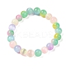 Natural Selenite Round Beaded Stretch Bracelets for Women G-U005-02D-1