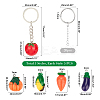  DIY Vegetables Themed Keychain Making Kits DIY-NB0004-62-2