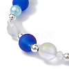 5Pcs 5 Color Glass & ABS Plastic Imitation Pearl Beaded Stretch Bracelets Set BJEW-JB09747-S-5