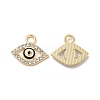 Alloy Rhinestone Enamel Pendants ENAM-M053-04G-2
