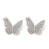 Butterfly Rack Plating Brass Stud Earrings EJEW-A027-05P-1