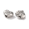 Brass Micro Pave Clear Cubic Zirconia Beads KK-U042-05G-1-2