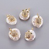 Natural Cultured Freshwater Pearl Pendants LS-PEAR-J004-30G-1