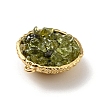Natural Peridot Chip Pendants KK-C242-05G-07-4