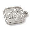 Anti-Tarnish 304 Stainless Steel Pendants STAS-Q334-24P-2