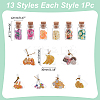 Mixed Shape Glass Bottle Miniature and Resin Mini Imitation Food Decoration DJEW-WR0001-07-2
