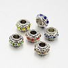 Antique Silver Plated Alloy Rhinestone Beads RB-J503-AS-1