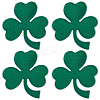 Saint Patrick's Day Iron on Shamrock Cloth Patches PATC-WH0005-36-1
