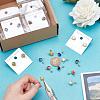 10 pairs 5 Colors Handmade Millefiori Lampwork Earring Stud Settings and Ear Nuts EJEW-UN0001-55-3