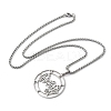 201 Stainless Steel Demon Seal Sigil Pendant Necklaces NJEW-H065-17P-2