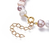 Natural Freshwater Pearl Beaded Bracelets BJEW-JB05122-01-3