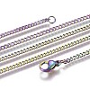 PVD Vacuum Plating 304 Stainless Steel Curb Chain Necklaces NJEW-L162-01A-M-1