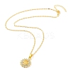 Golden Alloy Rhinestone Pendant Necklaces LS-NJEW-P284-01G-2