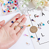 12Pcs 12 Color Glass Charms PALLOY-AB00038-3