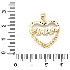 Mother's Day Brass Micro Pave Cubic Zirconia Pendants KK-Q055-02B-G-3