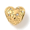 304 Stainless Steel Rhinestone European Beads STAS-U005-07G-1