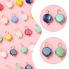 100Pcs Electroplate Glass Charms PALLOY-FZ00017-4