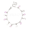 3Pcs Stainless Steel and Natural & Dyed Malaysia Jade Charm Bracelets BJEW-JB12418-4