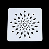 Flower Pattern Eco-Friendly PET Plastic Hollow Painting Silhouette Stencil DRAW-PW0008-04H-1