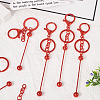 5Pcs Alloy and Brass Bar Beadable Keychain for Jewelry Making DIY Crafts DIY-SW0001-15B-4