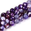 Dyed & Heated Natural Fire Crackle Agate Beads Strands G-N359-01B-07-2