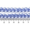 Electroplate Transparent Glass Beads Strands EGLA-A035-T8mm-A21-4