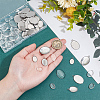 DIY Blank Oval Pendant Making Kits DIY-PH0021-47-3