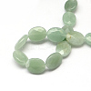 Faceted Oval Natural Green Aventurine Beads Strands X-G-R303-09-2