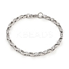 201 Stainless Steel Link Chain Bracelets for Men Women BJEW-B143-03P-4