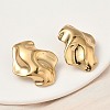 304 Stainless Steel Nuggets Stud Earrings EJEW-K268-73G-1