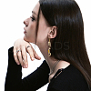4Pcs 2 Colors Brass S Shaped Connector Charms KK-FH0007-98-6