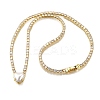 Brass Pave Clear Cubic Zirconia Tennis Necklaces NJEW-K287-02G-4