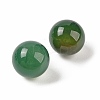 Natural Green Onyx Agate No Hole Sphere Beads G-K353-04D-27-3