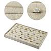 Imitation Burlap Jewelry Ring Displays RDIS-G002-03-3