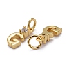 Brass Micro Pave Clear Cubic Zirconia Pendants ZIRC-Z011-35G-2