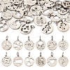 24Pcs 12 Styles 304 Stainless Steel Charms STAS-TA0002-31-1