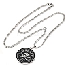 201 Stainless Steel Pendant Necklaces NJEW-C066-05P-2