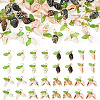 48Pcs 8 Styles Natural Shell Copper Wire Wrapped Shell Shaped Pendants PALLOY-TA00260-1