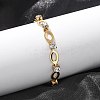 304 Stainless Steel Rhinestone Cup Chain Bracelets for Women BJEW-F488-26C-G-2